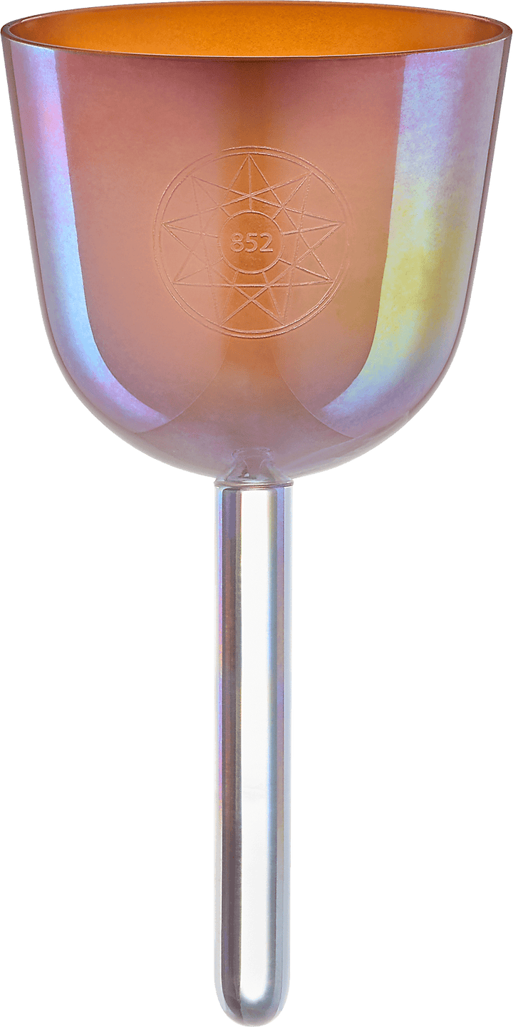 Meinl Sonic Energy 3.75" Essence Solfeggio Crystal Singing Bowl La 852 Hz - Mango Mojito, Includes Carrying Bag & Suede Mallet - Ev - Entz Music