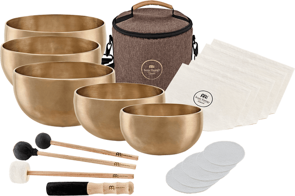 Meinl Sonic Energy 5 - Piece Yoga Nidra Singing Bowl Set - Handcrafted Bronze Alloy, Complete Set for Deep Relaxation - Ev - Entz Music