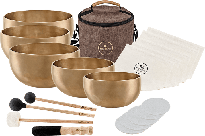 Meinl Sonic Energy 5 - Piece Yoga Nidra Singing Bowl Set - Handcrafted Bronze Alloy, Complete Set for Deep Relaxation - Ev - Entz Music