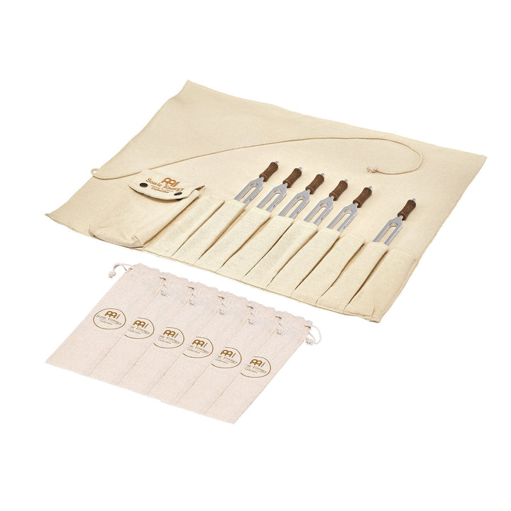 Meinl Sonic Energy 6 - piece Binaural Therapy Tuning Fork Set - Includes Master Fork 128 Hz, Travel Bag, and High - Quality Nickel - Plated Steel Construction - Ev - Entz Music
