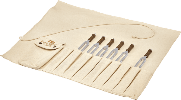 Meinl Sonic Energy 6 - piece Binaural Therapy Tuning Fork Set - Includes Master Fork 128 Hz, Travel Bag, and High - Quality Nickel - Plated Steel Construction - Ev - Entz Music