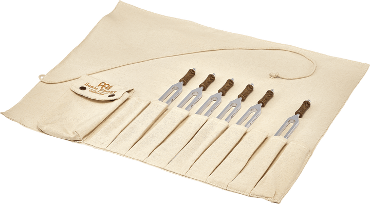 Meinl Sonic Energy 6 - piece Binaural Therapy Tuning Fork Set - Includes Master Fork 128 Hz, Travel Bag, and High - Quality Nickel - Plated Steel Construction - Ev - Entz Music