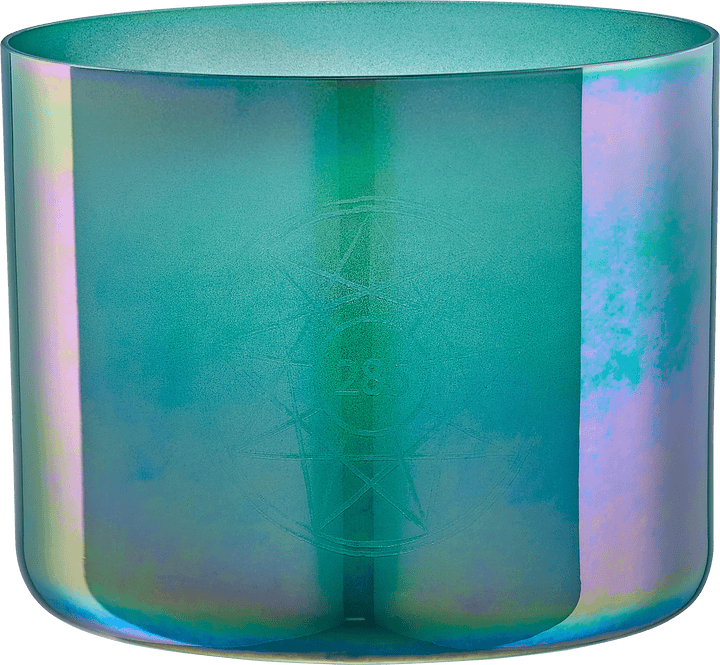 Meinl Sonic Energy 6.75" Essence Solfeggio Crystal Singing Bowl 285 Hz - Turquoise Green, Includes Carrying Bag & Suede Mallet - Ev - Entz Music
