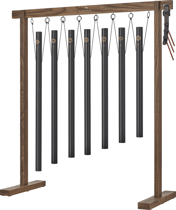 Meinl Sonic Energy 7 - Piece Sound Bath Tube Chime Chakra Set, 432 Hz, Black - Healing Chimes for Sound Bath & Meditation - Ev - Entz Music