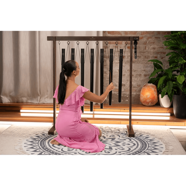 Meinl Sonic Energy 7 - Piece Sound Bath Tube Chime Chakra Set, 432 Hz, Black - Healing Chimes for Sound Bath & Meditation - Ev - Entz Music