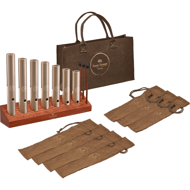 Meinl Sonic Energy 7 - Piece Wah - Wah Tube Chakra Set, 432 Hz, Champagne Gold - Sound Healing Tubes for Meditation and Musical Exploration - Ev - Entz Music