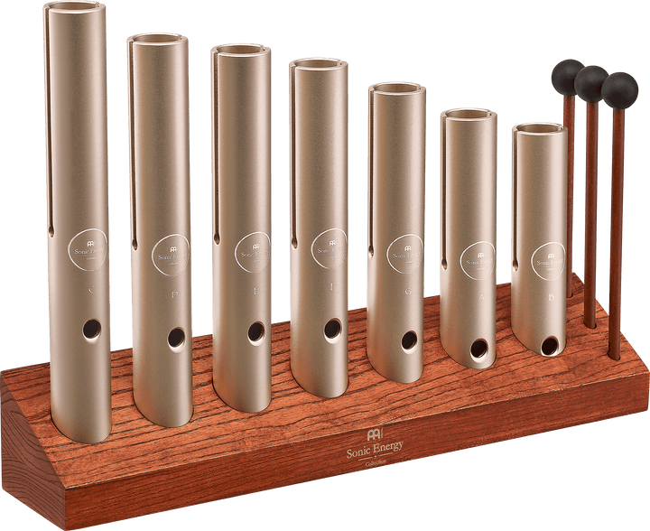 Meinl Sonic Energy 7 - Piece Wah - Wah Tube Chakra Set, 432 Hz, Champagne Gold - Sound Healing Tubes for Meditation and Musical Exploration - Ev - Entz Music