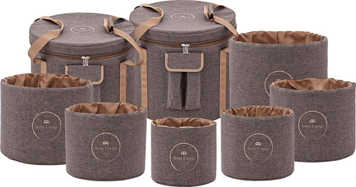 Meinl Sonic Energy Crystal Singing Bowl Travel Bag Set - Holds 6 Bowls (8" - 13") & 2 Carrying Bags for Chakra Sets - Ev - Entz Music