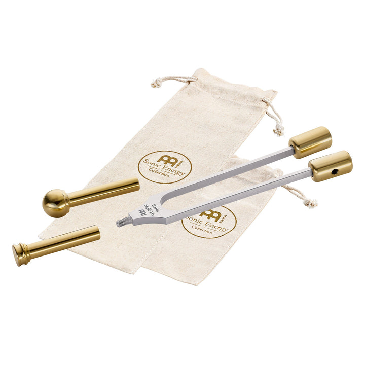 Meinl Sonic Energy Grounding Therapy Tuning Fork, Earth Year / Om 68.05 Hz - Nickel - Plated Steel, ECO BRASSÂ® Handle - Ev - Entz Music