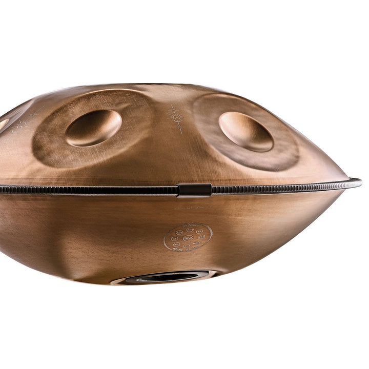 Meinl Sonic Energy Sensory Handpan, Stainless Steel, Bb2 Amara, 9 Notes, 432 Hz, Vintage Copper, Engraved Design - Ev - Entz Music