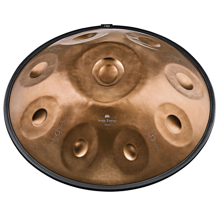 Meinl Sonic Energy Sensory Handpan, Stainless Steel, Bb2 Amara, 9 Notes, 432 Hz, Vintage Copper, Engraved Design - Ev - Entz Music
