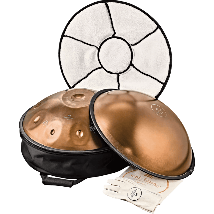 Meinl Sonic Energy Sensory Handpan, Stainless Steel, E La Sirena, 10 Notes, 432 Hz, Vintage Copper, Engraved Design - Ev - Entz Music