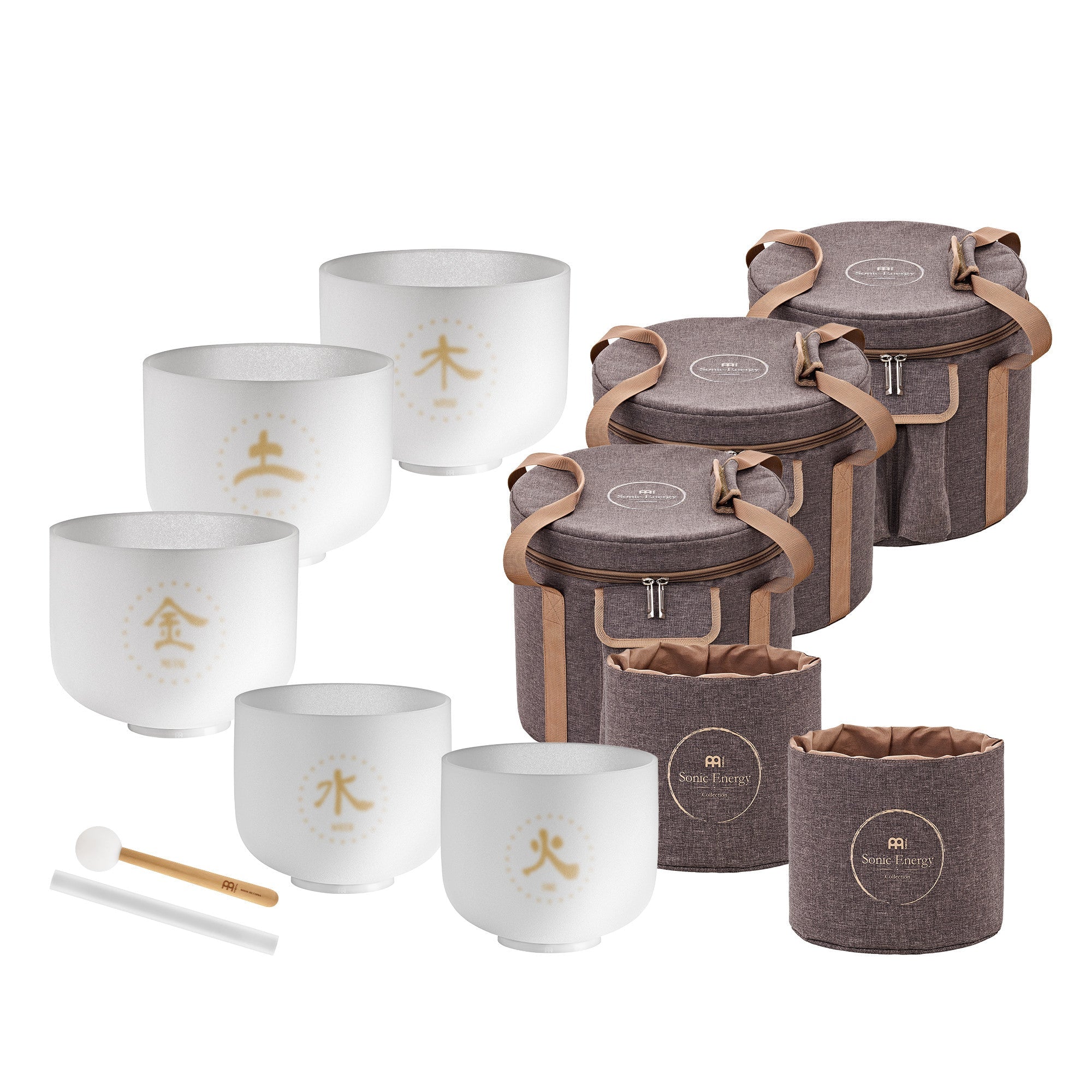 Meinl TCM Crystal Singing Bowl 5-Piece Set – Ev-Entz Music