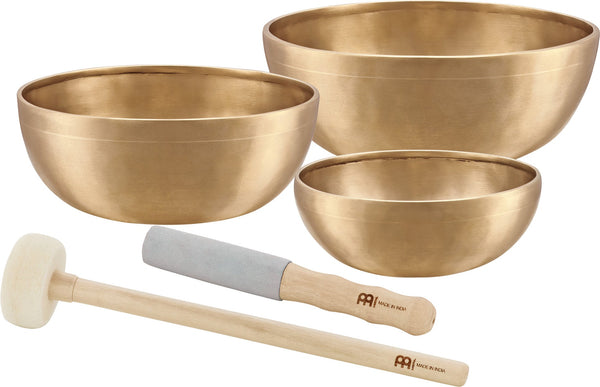 Meinl Sonic Energy Therapy Series Singing Bowl Set - 5 - Piece Bronze Set with Mallets & Covers (SB - E - 3100) - Ev - Entz Music