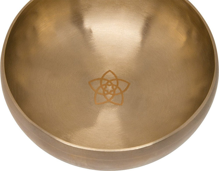Meinl Synthesis Series Singing Bowl - 19.3cm, 1000g, Venus Flower Design, Includes Cover & Felt Ring (SB - S - VF - 1000) - Ev - Entz Music