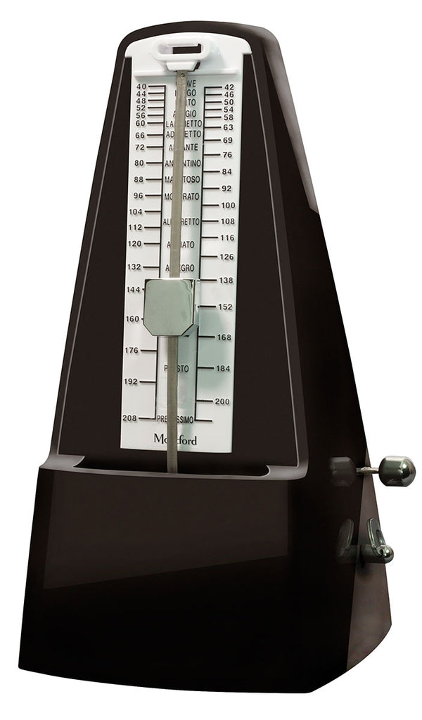Montford MFMT40 pyramid metronome in gloss black with bell

