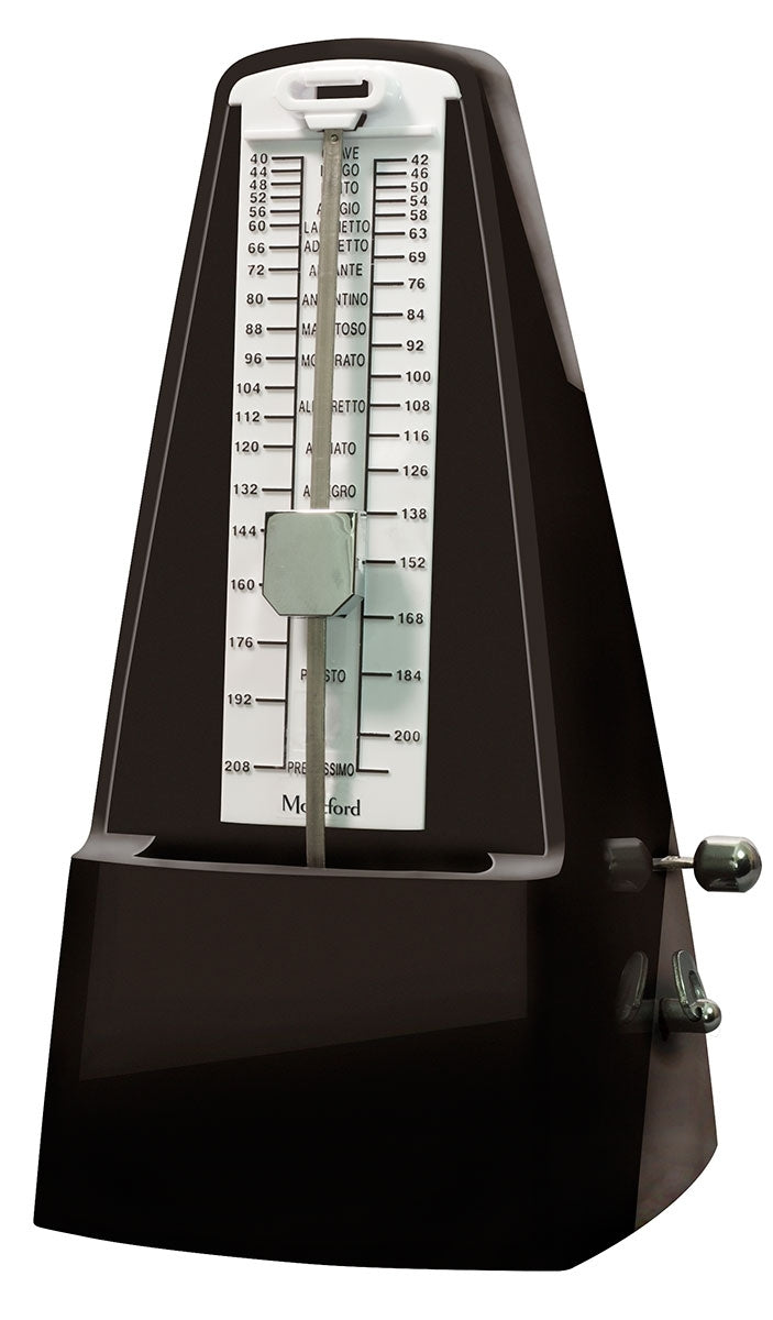 Montford MFMT40 pyramid metronome in gloss black with bell

