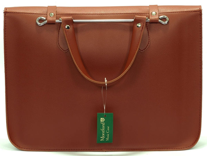 Montford Music Case - In Faux - Leather - Tan - Ev - Entz Music