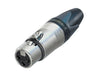 Neutrik NC3FXX 3 - Pole Female XLR Cable Connector – Nickel Housing, Silver Contacts - Ev - Entz Music