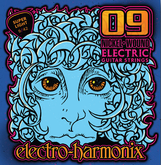 Electro-Harmonix Nickel Wound Electric Guitar Strings 9–42 – Super Light Gauge
