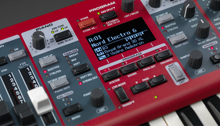 Nord Electro 6D 61 - Semi - Weighted Stage Keyboard with Organ, Piano & Synth Sections - Ev - Entz Music