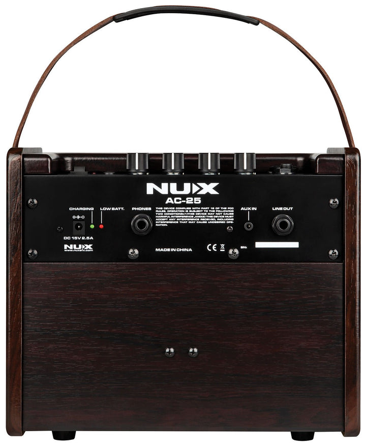 NUX AC - 25 Acoustic Guitar Amplifier – 25W Compact Amp with Bluetooth, Reverb & Rechargeable Battery - Ev - Entz Music