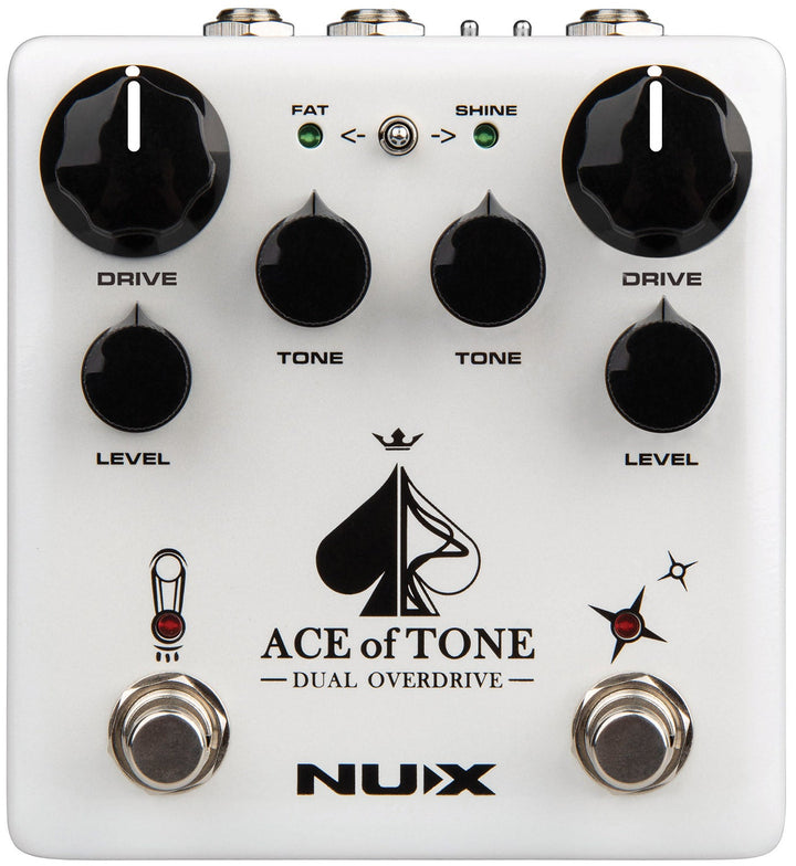 NUX Ace of Tone Dual Overdrive Pedal – Dual Stacked Overdrives with Customizable Tone and Dynamic Control - Ev - Entz Music