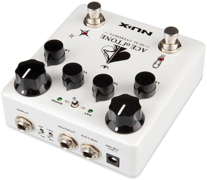 NUX Ace of Tone Dual Overdrive Pedal – Dual Stacked Overdrives with Customizable Tone and Dynamic Control - Ev - Entz Music