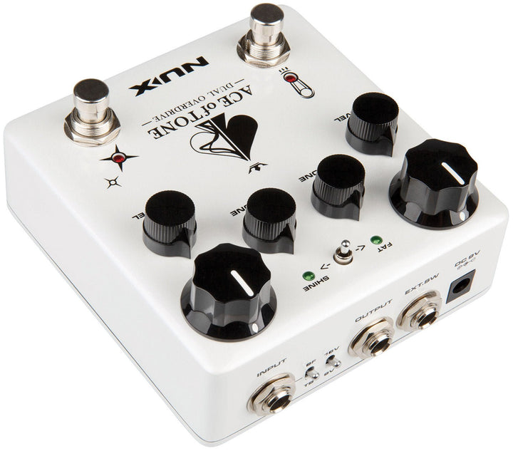 NUX Ace of Tone Dual Overdrive Pedal – Dual Stacked Overdrives with Customizable Tone and Dynamic Control - Ev - Entz Music