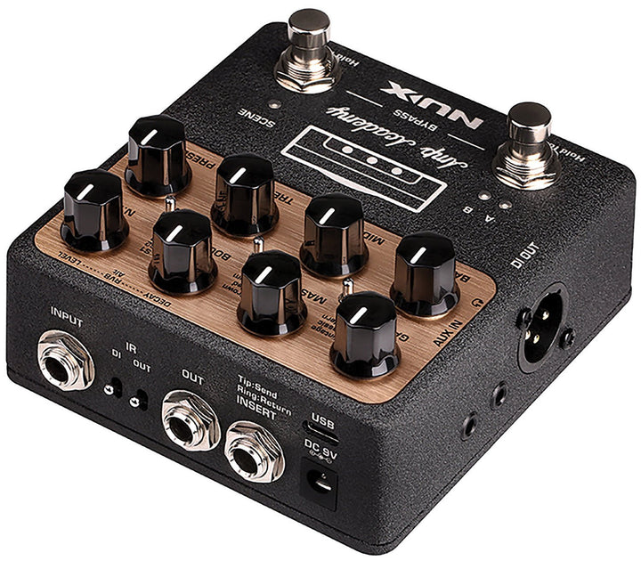 NUX Amp Academy Pedal – Compact Valve Amp Modeling with Customizable Tone and Recording Flexibility - Ev - Entz Music