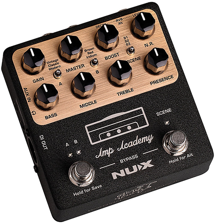 NUX Amp Academy Pedal – Compact Valve Amp Modeling with Customizable Tone and Recording Flexibility - Ev - Entz Music