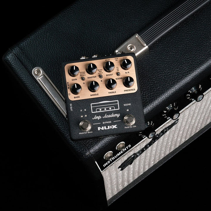NUX Amp Academy Pedal – Compact Valve Amp Modeling with Customizable Tone and Recording Flexibility - Ev - Entz Music