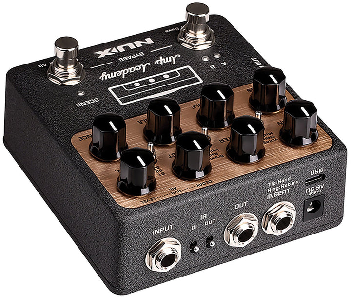 NUX Amp Academy Pedal – Compact Valve Amp Modeling with Customizable Tone and Recording Flexibility - Ev - Entz Music