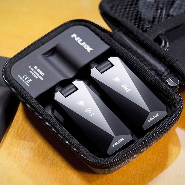 NUX B - 5RC Rechargeable Wireless Guitar System – 2.4GHz Digital Transmission with Low Latency, 30m Range, and Portable Power Case - Ev - Entz Music
