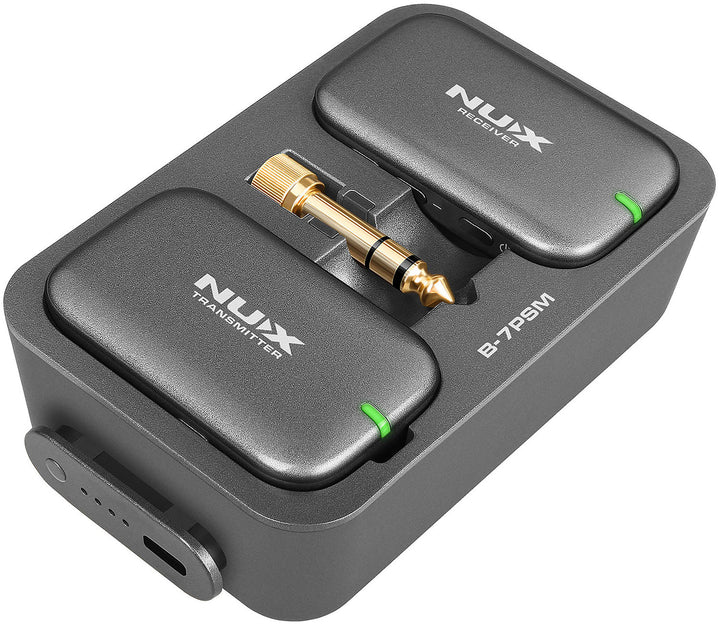 NUX B - 7PSM Wireless Personal Monitoring System – 5.8GHz with Charging Case, for In - Ear Monitors & Headphones (16 - 32 Ohms) - Ev - Entz Music
