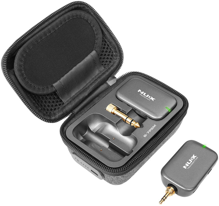 NUX B - 7PSM Wireless Personal Monitoring System – 5.8GHz with Charging Case, for In - Ear Monitors & Headphones (16 - 32 Ohms) - Ev - Entz Music