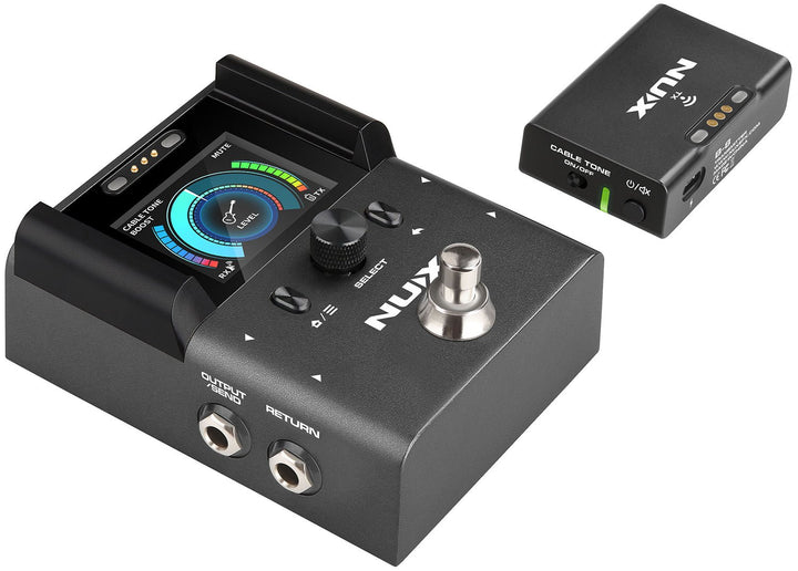NUX B - 8 2.4GHz Instrument Wireless System with Pedal Receiver, Rechargeable Transmitter, and Multi - Function Features - Ev - Entz Music