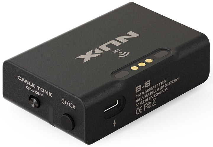 NUX B - 8 2.4GHz Instrument Wireless System with Pedal Receiver, Rechargeable Transmitter, and Multi - Function Features - Ev - Entz Music