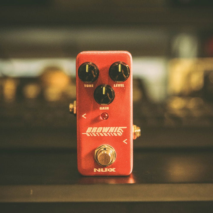 NUX Brownie Distortion Pedal - Vintage 1970s British Rock Tone with Modern Hybrid Circuitry and True Bypass - Ev - Entz Music