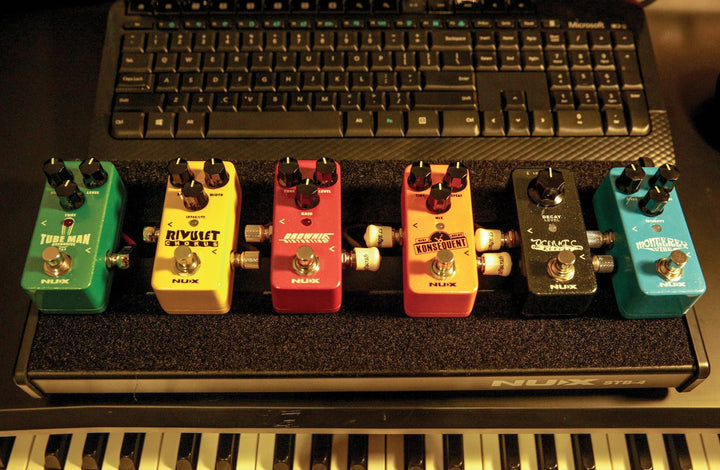 NUX Brownie Distortion Pedal - Vintage 1970s British Rock Tone with Modern Hybrid Circuitry and True Bypass - Ev - Entz Music