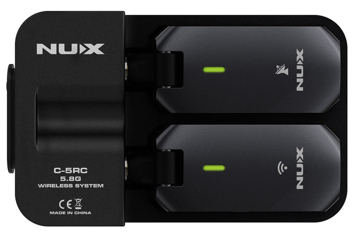 NUX C - 5RC Rechargeable Guitar Bug Set 5.8GHz - Wireless System for Guitars and Bass with Auto - Pairing and Rechargeable Power Case - Ev - Entz Music