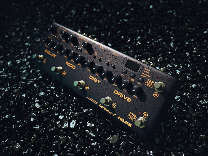NUX Cerberus Guitar Effect Pedal - Multi - Effect Processor with Analog Preamp, Drive, Delay, Reverb, and Full MIDI Control - Ev - Entz Music