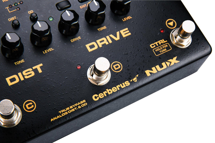 NUX Cerberus Guitar Effect Pedal - Multi - Effect Processor with Analog Preamp, Drive, Delay, Reverb, and Full MIDI Control - Ev - Entz Music