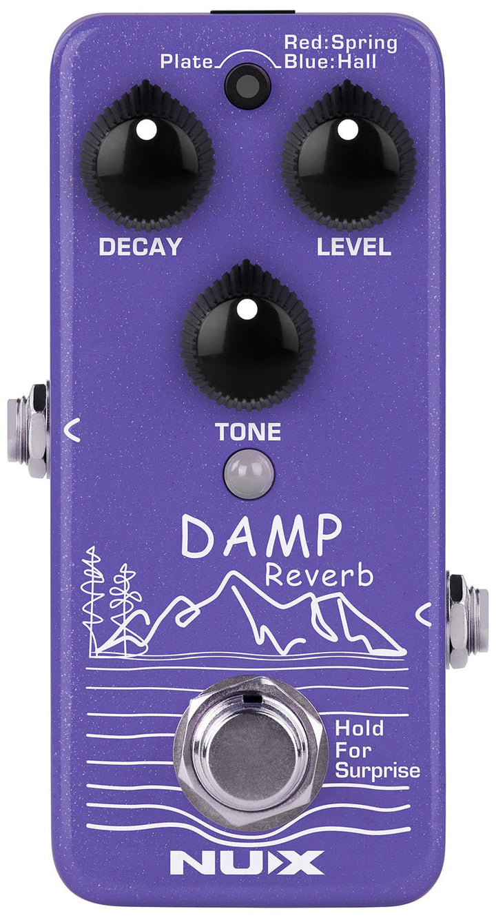 NUX Damp Digital Reverb Pedal - Compact Reverb with Spring, Plate, and Hall Modes, Shimmer and Freeze Effects - Ev - Entz Music
