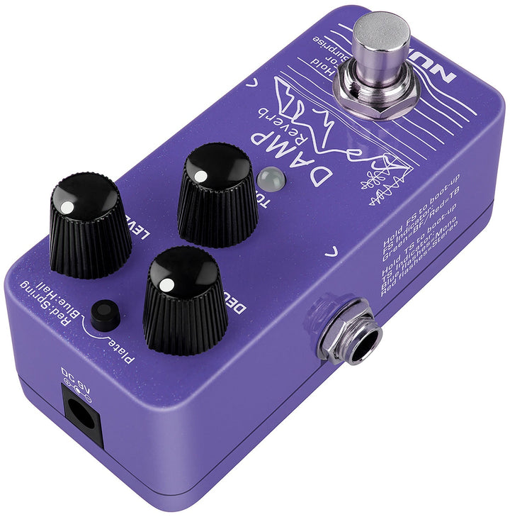 NUX Damp Digital Reverb Pedal - Compact Reverb with Spring, Plate, and Hall Modes, Shimmer and Freeze Effects - Ev - Entz Music