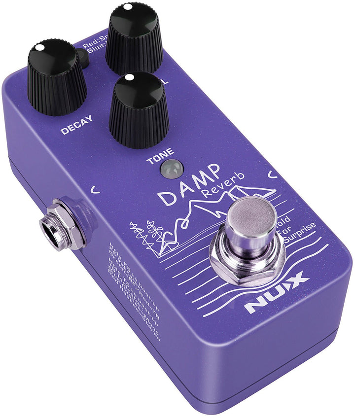 NUX Damp Digital Reverb Pedal - Compact Reverb with Spring, Plate, and Hall Modes, Shimmer and Freeze Effects - Ev - Entz Music