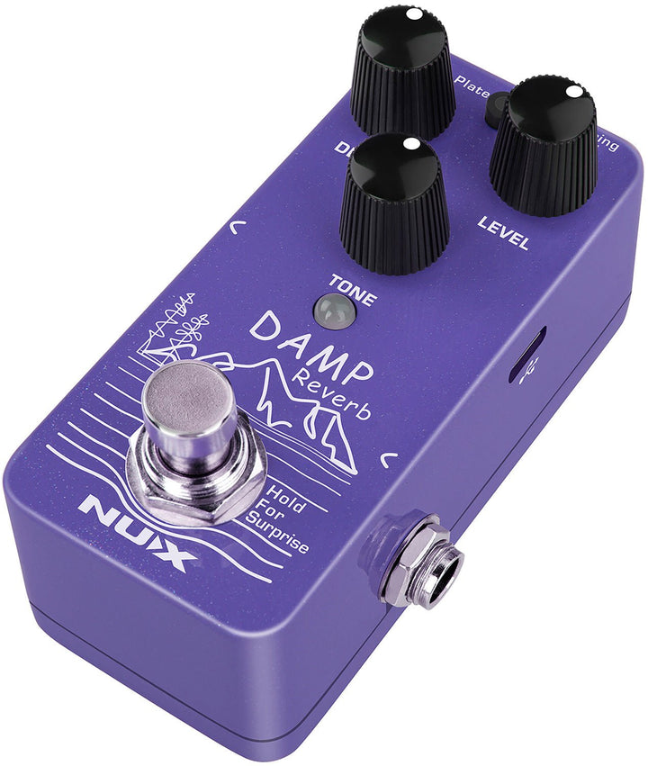 NUX Damp Digital Reverb Pedal - Compact Reverb with Spring, Plate, and Hall Modes, Shimmer and Freeze Effects - Ev - Entz Music