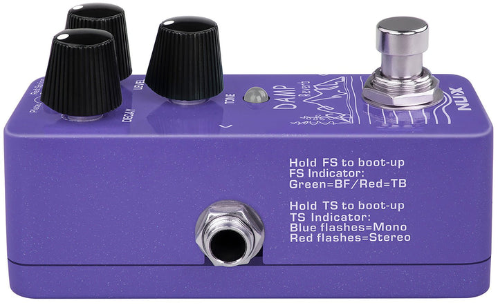NUX Damp Digital Reverb Pedal - Compact Reverb with Spring, Plate, and Hall Modes, Shimmer and Freeze Effects - Ev - Entz Music