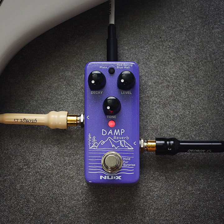 NUX Damp Digital Reverb Pedal - Compact Reverb with Spring, Plate, and Hall Modes, Shimmer and Freeze Effects - Ev - Entz Music