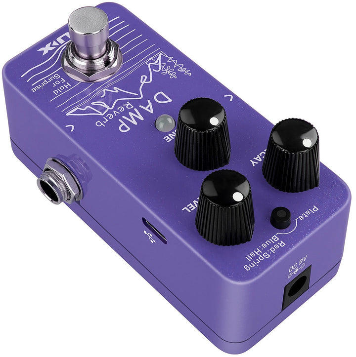 NUX Damp Digital Reverb Pedal - Compact Reverb with Spring, Plate, and Hall Modes, Shimmer and Freeze Effects - Ev - Entz Music